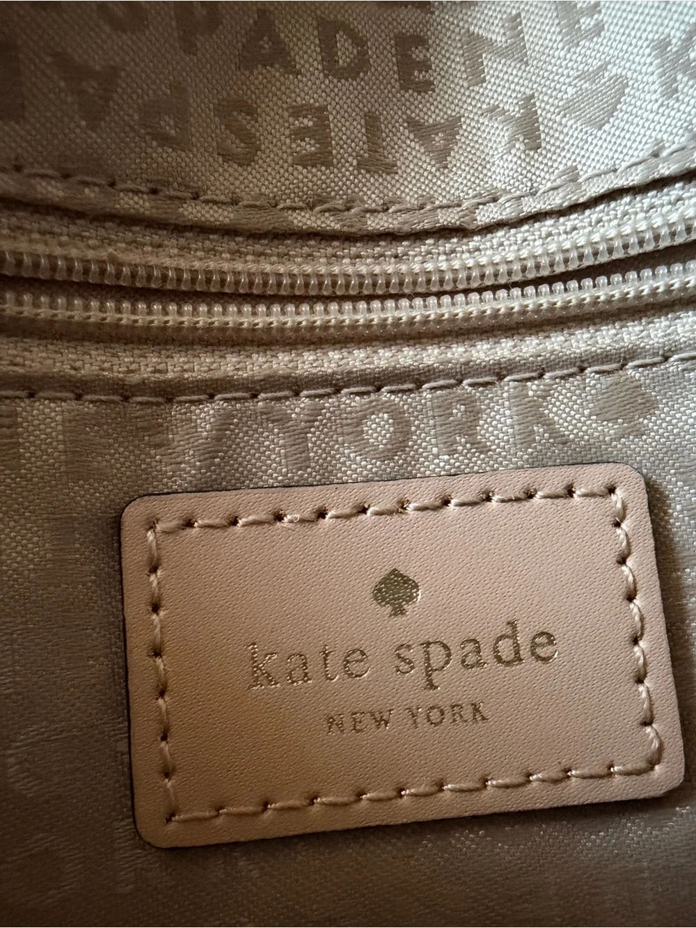 Kate Spade Nude Tan Leather Envelope Crossbody Flap Bag GUC